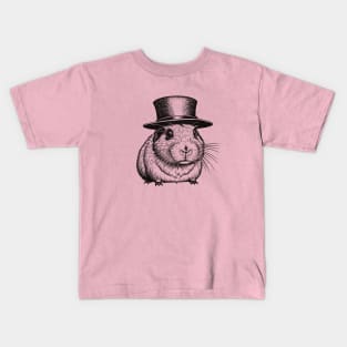 Guinea Pig Love - Cute Guinea Pig wearing a hat Kids T-Shirt